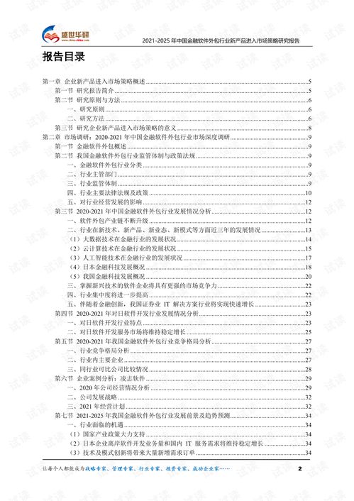 2021-2025年中国金融软件外包行业新产品市场进入策略研究报告